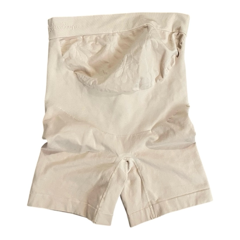 Belevation Women's Medium Maternity Shapewear Mid-Thigh PettiPant Nude Stretch